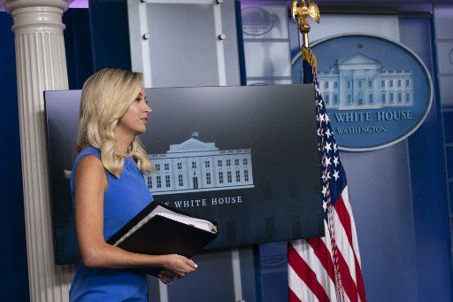 White House Press Secretary Kayleigh McEnany holds a news briefing at the White House in Washington, DC on Tuesday, August 4, 2020. Photo by Chris Kleponis\/UPI