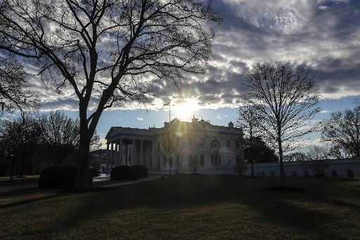 The White House is seen at sunrise in Washington, DC, on Friday, February 5, 2021. Photo by Oliver Contreras
