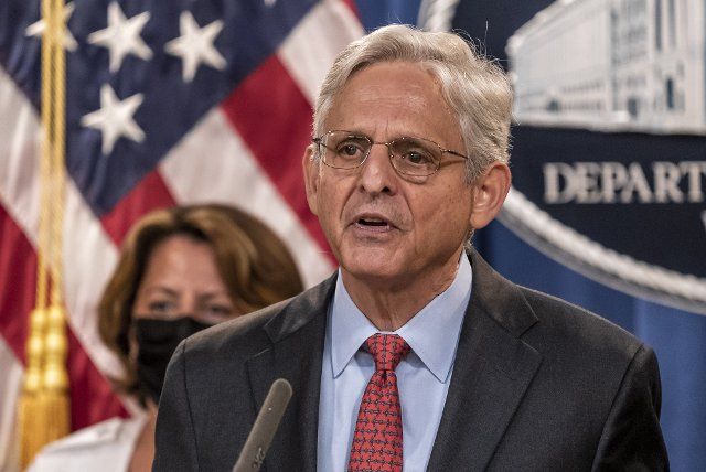 Attorney General Merrick B. Garland holds a press conference announcing a civil lawsuit to sue Texas over its abortion law, at the Justice Department in Washington, DC on Thursday, September 9, 2021. Photo by Ken Cedeno\/UPI 