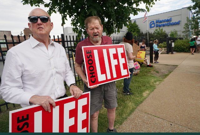Pro Life supporters gather outside of Planned Parenthood, hours after the Supreme Court\