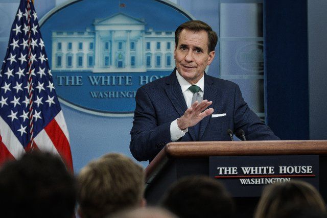 National Security Council Coordinator for Strategic Communications John Kirby speaks speaks during the daily briefing at the White House in Washington, D.C., on Wednesday, July 27, 2022. Photo by Samuel Corum