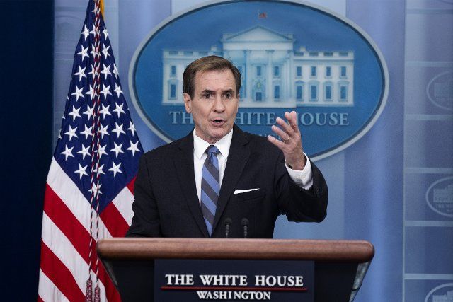 National Security Council Coordinator for Strategic Communications John Kirby makes a statement condemning China\