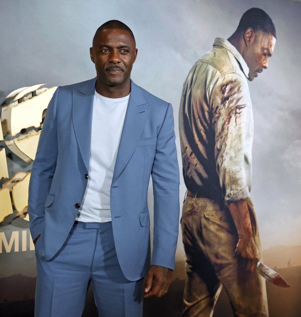 Idris Elba arrives on the red carpet for the World Premiere of Beast at The Museum of Modern Art in New York City on Monday, August 08, 2022. Photo by Jason Szenes