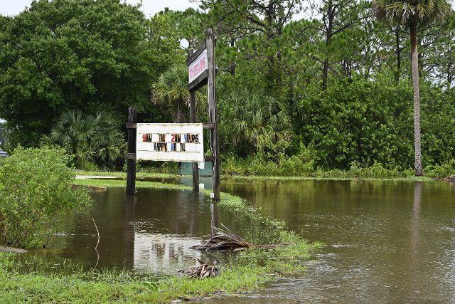 Hurricane Ian dropped over a foot of rain causing flash floods along the Space Coast east of Orlando, Florida on Thursday, September 29, 2022. Photo by Joe Marino