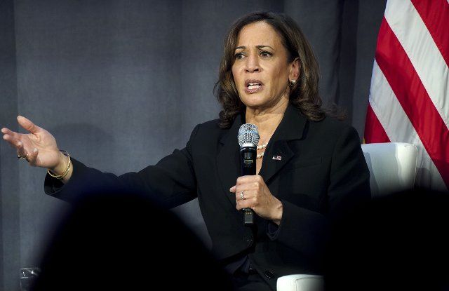 Vice President Kamala Harris participates in the Democratic National Committee\