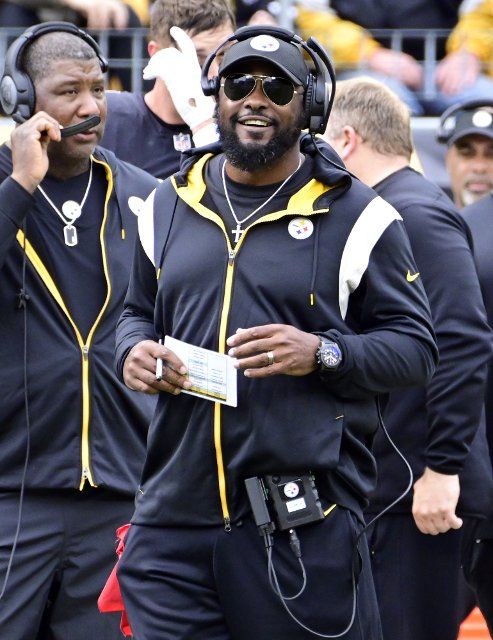 Pittsburgh Steelers head coach Mike Tomlin waits for the outcome of his challenge during the second quarter against the New York Jets at Acrisure Stadium on Sunday, October 2, 2022 in Pittsburgh Photo by Archie Carpenter