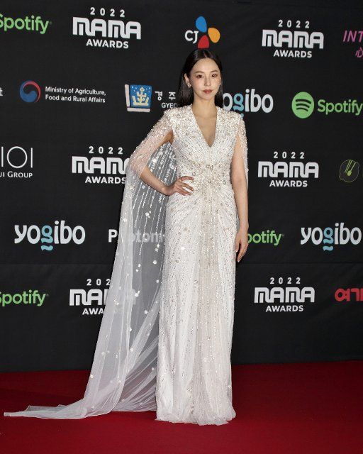 South Korean actress Ahn So-hee attends a red carpet event of the 2022 MAMA(Mnet Asian Music Awards) in Osaka, Japan on Wednesday, November 30, 2022. Photo by Keizo Mori