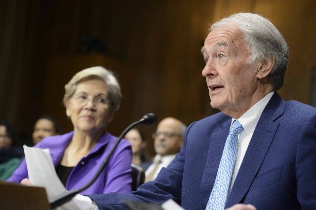 Sen. Ed Markey, D-MA, introduces Julia E. Kobick, candidate for United States District Judge for the District of Massachusettes, during Senate Judiciary Committee nominations hearing at the U.S. Capitol in Washington, DC on Wednesday, November 30, 2022. Photo by Bonnie Cash