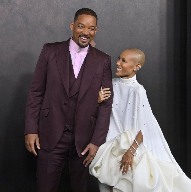 Cast member Will Smith and his wife, actress Jada Pinkett Smith attend the premiere of Apple Original Film\