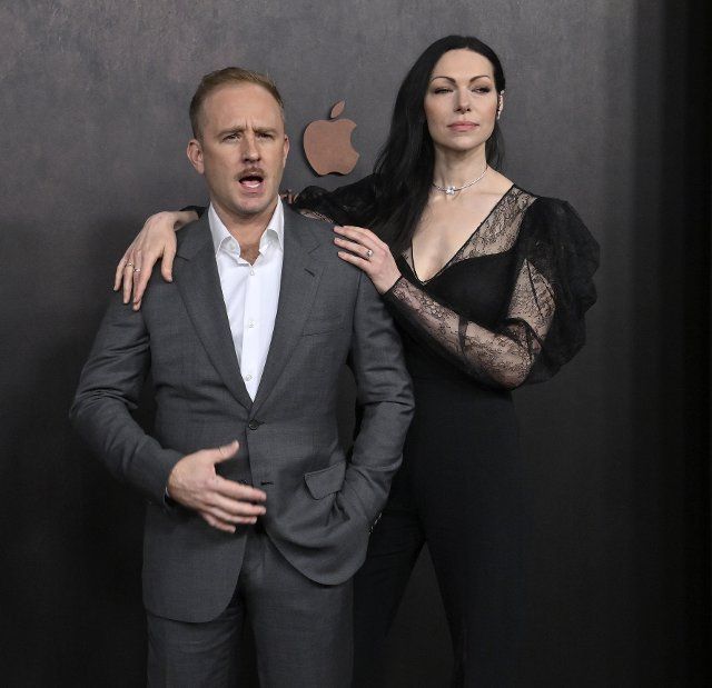 Cast member Ben Foster and his wife, actress Laura Prepon attend the premiere of Apple Original Film\