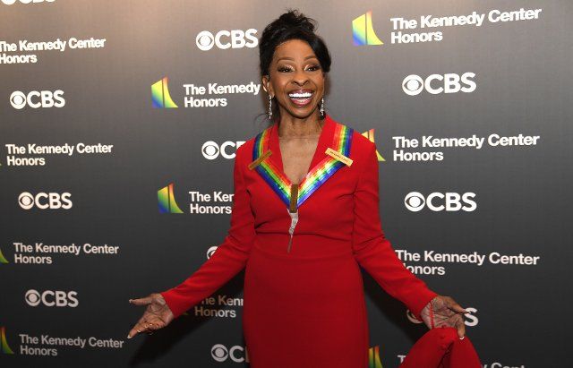 2022 Kennedy Center Honoree singer Gladys Knight poses for photographers as she arrives for a gala evening in Washington, Sunday, December 4, 2022. The Honors are awarded for a lifetime achievement in the arts and culture. Photo by Mike Theiler