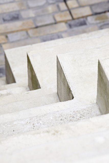 Concrete stairway detail. Queens House, London, United Kingdom. Architect: Paul Archer Design - Architects & Design, 2021