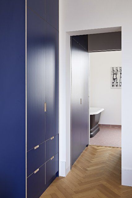 Built-in storage cupboards. Queens House, London, United Kingdom. Architect: Paul Archer Design - Architects & Design, 2021