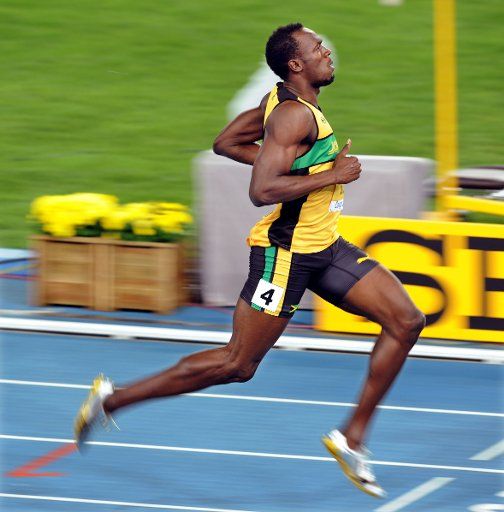 (110827) -- DAEGU Aug. 27 2011 (Xinhua) -- Usian Bolt of Jamaica competes during the men\