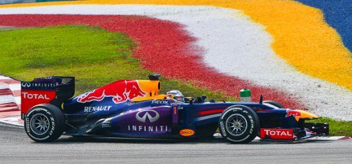 (130323) -- SEPANG, March 23, 2013 (Xinhua) -- Red Bull Formula One driver Sebastian Vettel of Germany competes during the qualifying session for the Malaysian F1 Grand Prix at Sepang International Circuit outside Kuala Lumpur, Malaysia, March 23, ...
