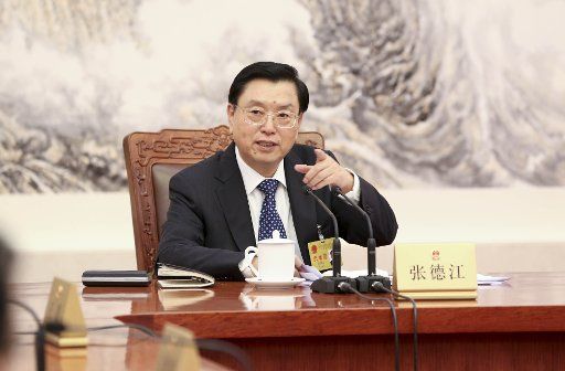 (130424) -- BEIJING, April 24, 2013 (Xinhua) -- Zhang Dejiang, chairman of China\
