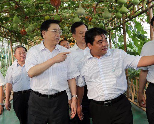 (140912) -- GUIYANG, Sept. 12, 2014 (Xinhua) -- Zhang Dejiang (L Front), chairman of the Standing Committee of China\