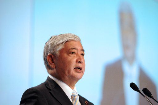 (160604) -- SINGAPORE, June 4, 2016 (Xinhua) -- Japanese Defense Minister Gen Nakatani attends the 15th Shangri-la Dialogue in Singapore, on June 4, 2016. The 15th Shangri-la Dialogue entered the second day in Singapore on Saturday. (Xinhua\/Then ...