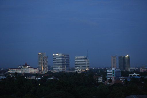 (160619) -- YANGON, June 19, 2016 (Xinhua) -- Photo taken on June 18, 2016 shows buildings in Yangon, Myanmar. French Minister for Foreign Affairs and International Development Jean-Marc Ayrault said on Friday France will provide 200 million euros (...