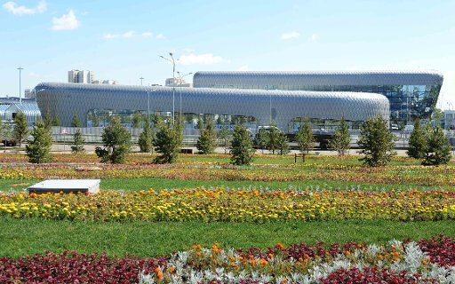 (170608) -- ASTANA, June 8, 2017 (Xinhua) -- Photo taken on June 7, 2017 shows a view of the Expo park in Astana, Kazakhstan. (Xinhua\/Sadat) (zjy)