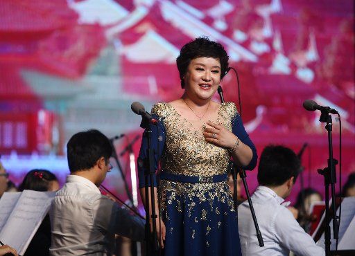 (170718) -- HAIKOU, July 18, 2017 (Xinhua) -- Artist Ruan Yuqun from China National Opera House gives a performance in the cradle of opera "Red Detachment of Women" in Qionghai, south China\