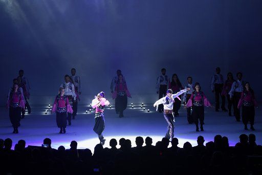 (170713) -- ISTANBUL, July 13, 2017 (Xinhua) -- Dancers perform at the closing ceremony of the 22nd World Petroleum Congress in Istanbul, Turkey, on July 13, 2017. The 22nd World Petroleum Congress concluded on Thursday in Istanbul with high hopes ...