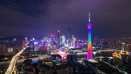 (171204) -- GUANGZHOU, Dec. 4, 2017 (Xinhua) -- Photo taken on Dec. 1, 2017 shows the night view of Guangzhou, south China\