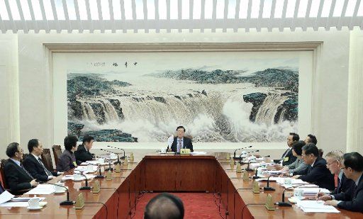 (171226) -- BEIJING, Dec. 26, 2017 (Xinhua) -- Zhang Dejiang, chairman of the Standing Committee of the National People\