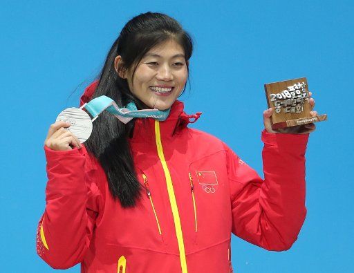(180213) -- PYEONGCHANG, Feb. 13, 2018 (Xinhua) -- Silver medalist China\