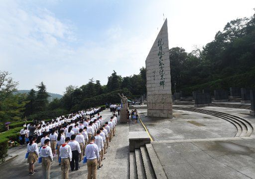 (180903) -- NANJING, Sept. 3, 2018 (Xinhua) -- People mourn during an activity to commemorate the 73rd anniversary of the victory in the Chinese People\