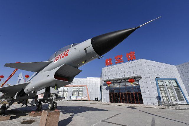 (191230) -- YINCHUAN, Dec. 30, 2019 (Xinhua) -- Photo taken on Dec. 30, 2019 shows the exterior of a newly-opened aviation museum in Yinchuan, northwest China\