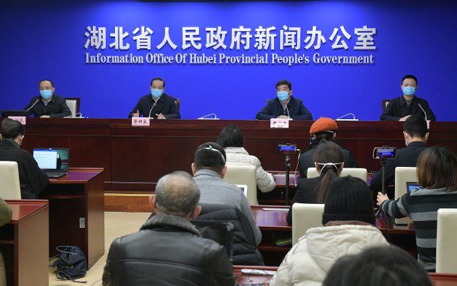 (200131) -- WUHAN, Jan. 31, 2020 (Xinhua) -- A regular press conference on the prevention and control work of the coronavirus pneumonia epidemic is held by the Information Office of Hubei Provincial People\