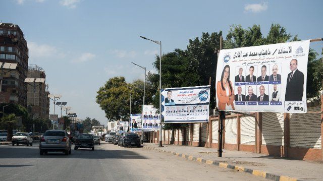 (200810) -- CAIRO, Aug. 10, 2020 (Xinhua) -- Banners of candidates for the upcoming Senate elections are seen on a street in Cairo, Egypt, on Aug. 10, 2020. The Senate elections will be held in August. (Xinhua\/Wu Huiwo