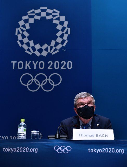 (210717) -- TOKYO, July 17, 2021 (Xinhua) -- International Olympic Committee (IOC) President Thomas Bach attends an IOC Executive Board Briefing at the Main Press Center (MPC) of Tokyo 2020 in Tokyo, Japan, July 17, 2021. (Xinhua\/He Changshan