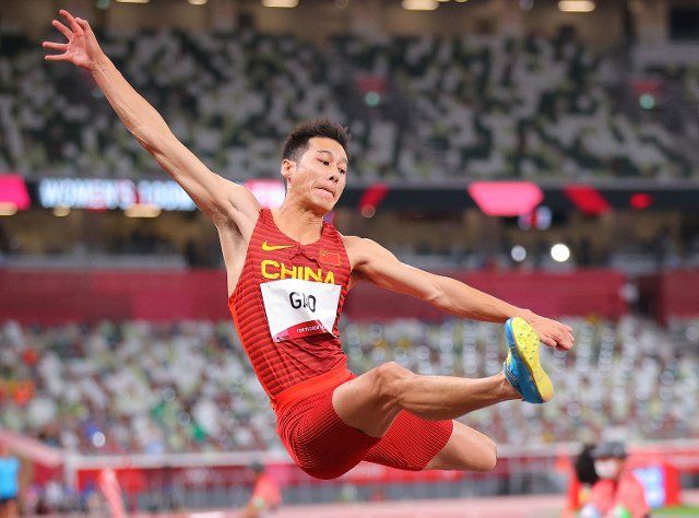 (210731) -- TOKYO, July 31, 2021 (Xinhua) -- Gao Xinglong of China competes during the Men\
