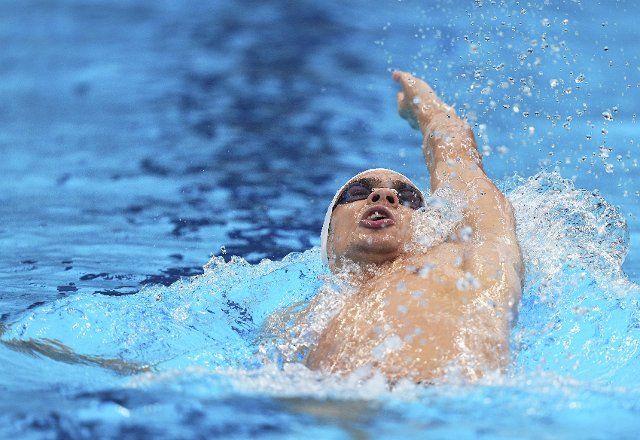 (210729) -- TOKYO, July 29, 2021 (Xinhua) -- Evgeny Rylov of the Russian Olympic Committee (ROC) competes during the men\