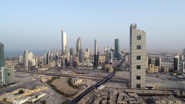 (210910) -- KUWAIT CITY, Sept. 10, 2021 (Xinhua) -- Aerial photo taken on Sept. 9, 2021 shows a cityscape of Kuwait City, Kuwait. (Photo by Asad\/Xinhua