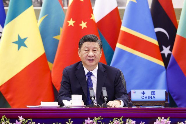 (211129) -- BEIJING, Nov. 29, 2021 (Xinhua) -- Chinese President Xi Jinping delivers a keynote speech at the opening ceremony of the Eighth Ministerial Conference of the Forum on China-Africa Cooperation (FOCAC) via video link in Beijing, capital of China, Nov. 29, 2021. (Xinhua\/Huang Jingwen