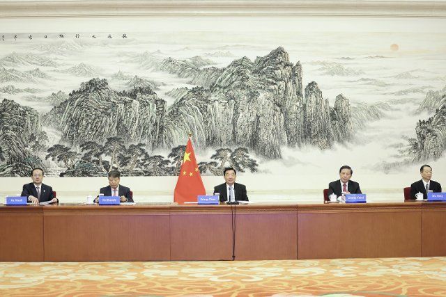 (220422) -- BEIJING, April 22, 2022 (Xinhua) -- Wang Chen, a member of the Political Bureau of the Communist Party of China Central Committee and vice chairperson of the Standing Committee of the National People\