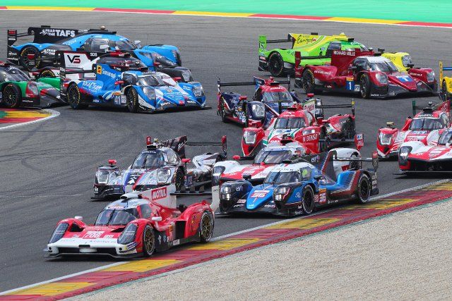 (220508) -- STAVELOT, May 8, 2022 (Xinhua) -- Cars compete during the 6 Hours Of Spa-Francorchamps, the second round of the 2022 FIA World Endurance Championship (WEC) at Circuit de Spa-Francorchamps in Stavelot in Belgium, May 7, 2022. (Xinhua\/Zheng Huansong