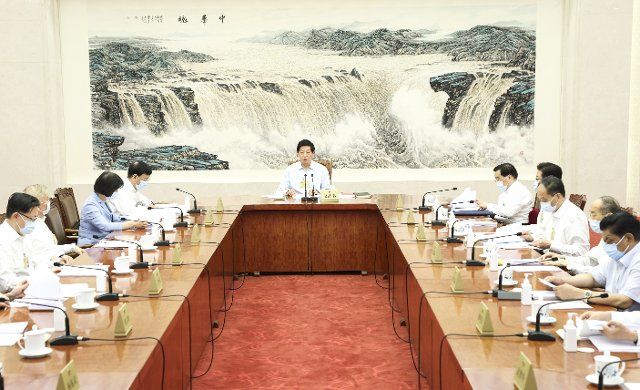 (220623) -- BEIJING, June 23, 2022 (Xinhua) -- Li Zhanshu, chairman of the National People\