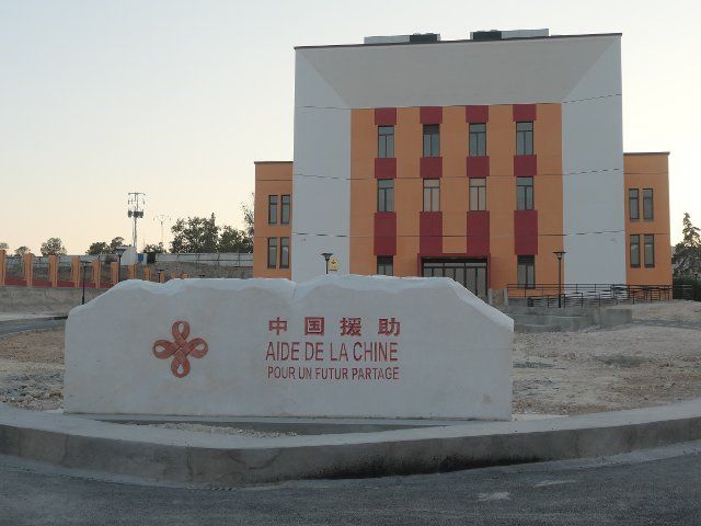 (220811) -- BEN AROUS, Aug. 11, 2022 (Xinhua) -- Photo taken on Aug. 11, 2022 shows a building of the Ben Arous Sports and Cultural Center for Youth in Ben Arous province, Tunisia. The China-aided Ben Arous Sports and Cultural Center for Youth in northeastern Tunisia will be delivered to Tunisian authorities within a month, Tunisian Sports and Youth Minister Kamel Deguiche has said. (Xinhua