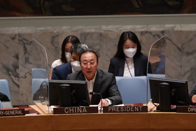 (220812) -- UNITED NATIONS, Aug. 12, 2022 (Xinhua) -- Zhang Jun, China\