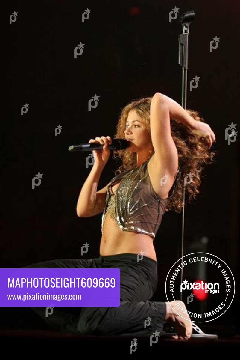 Shakira performs live in concert as part of the Oral Fixation tour at American Airlines Arena in Miami