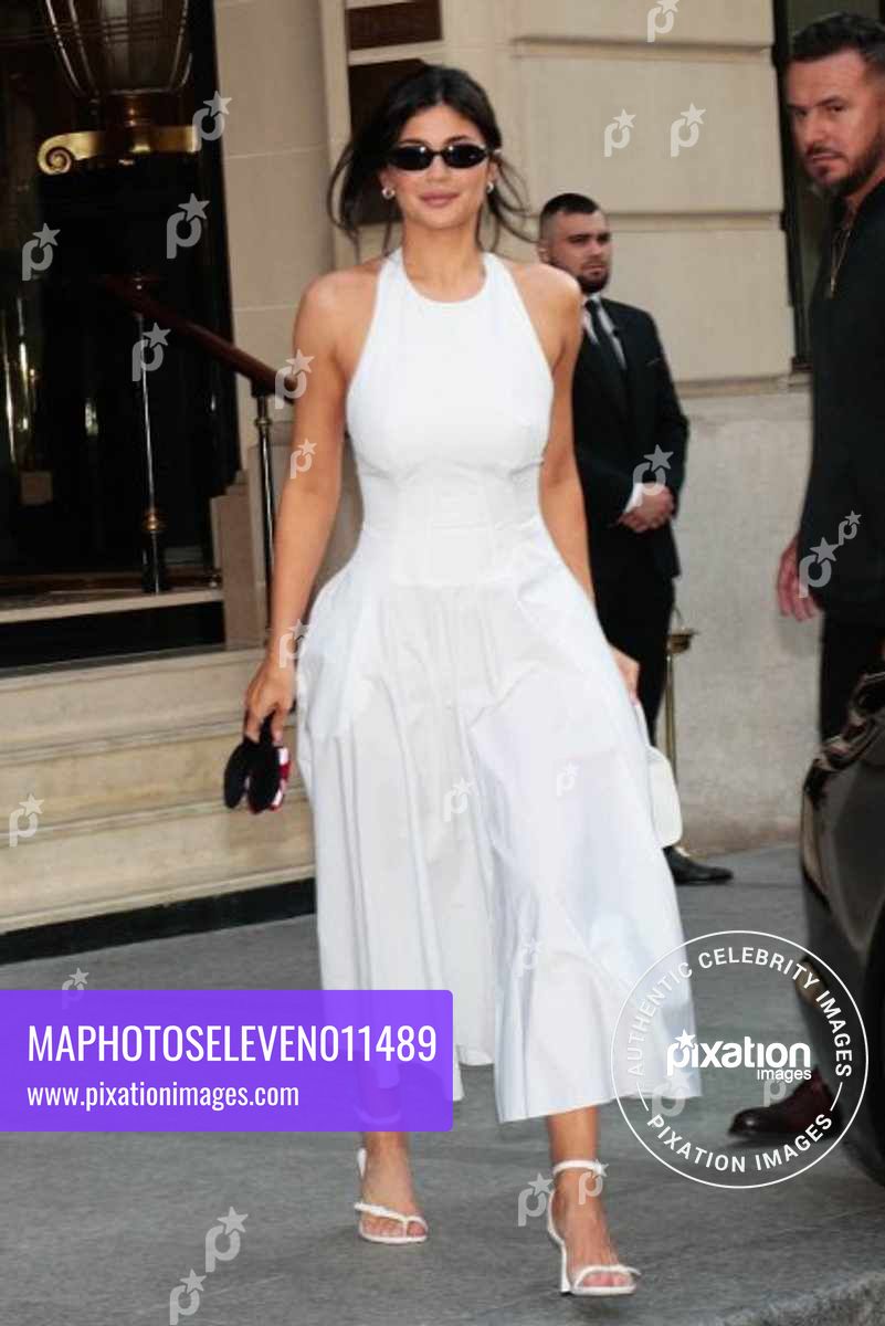 Kylie Jenner is seen leaving her hotel in Paris