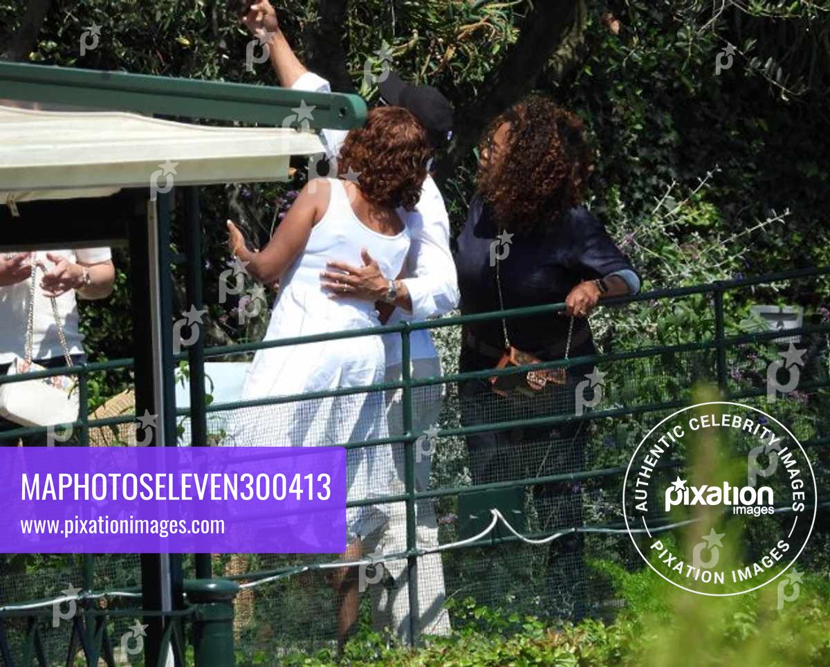 Oprah Winfrey seen in Portofino with producer David Geffen and best friend Gayle King