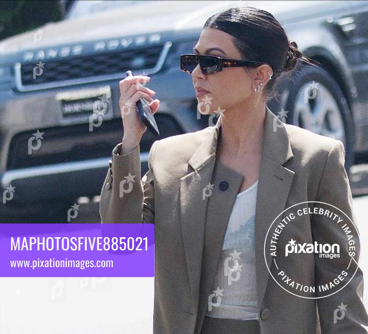 Kourtney Kardashian is stylish in pantsuit filming scenes for KUWTK in Los Angeles