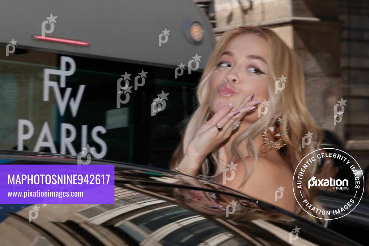 Rita Ora leaving Schiaparelli show during Paris Fashion Week