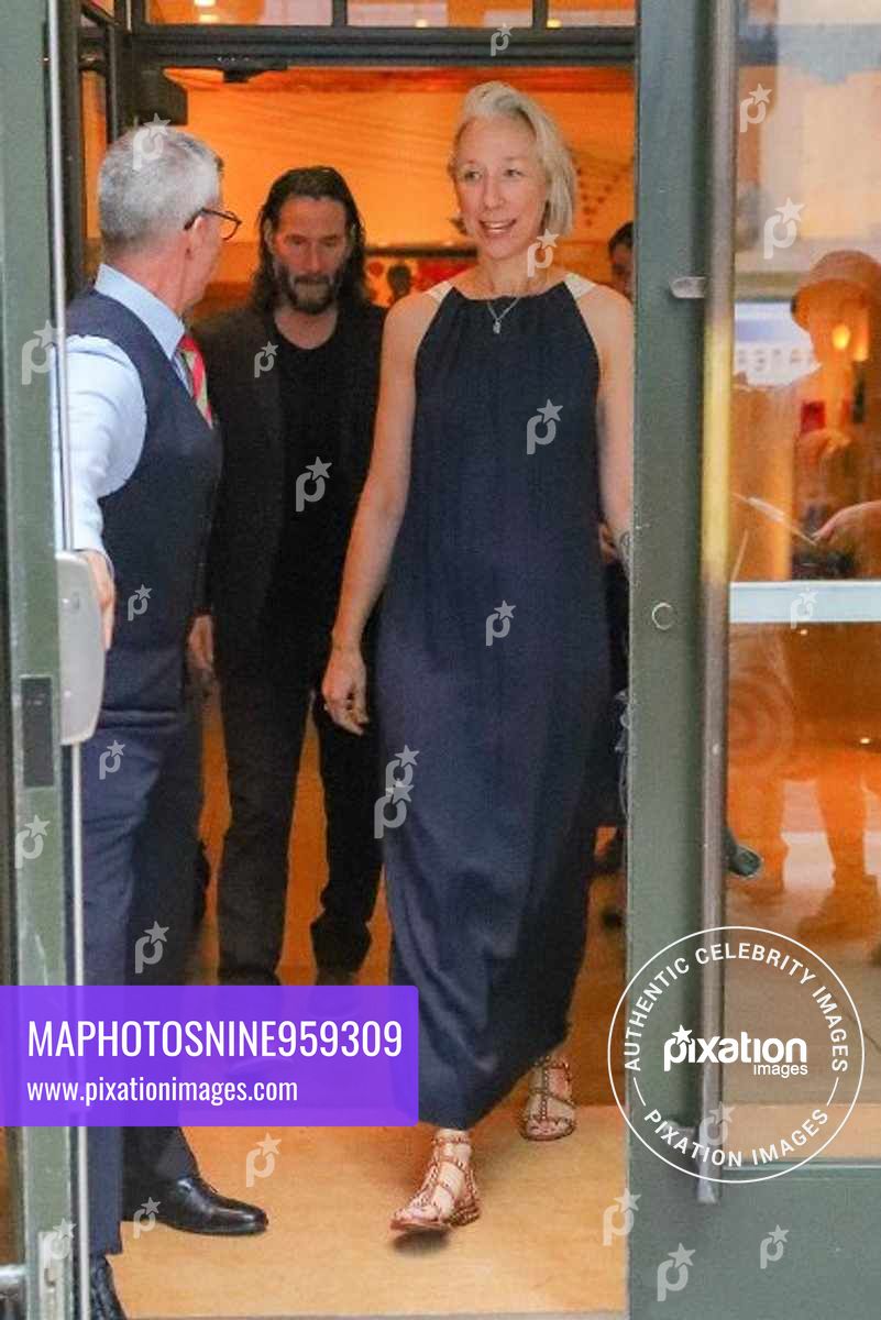 Keanu Reeves and girlfriend Alexandra Grant seen leaving their hotel in New York City