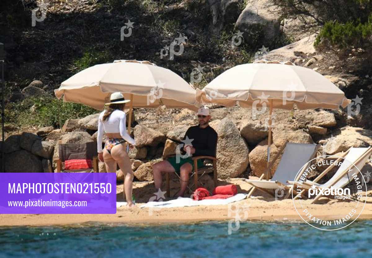 Justin Timberlake and Jessica Biel take a dip in the ocean while on vacation in Sardinia